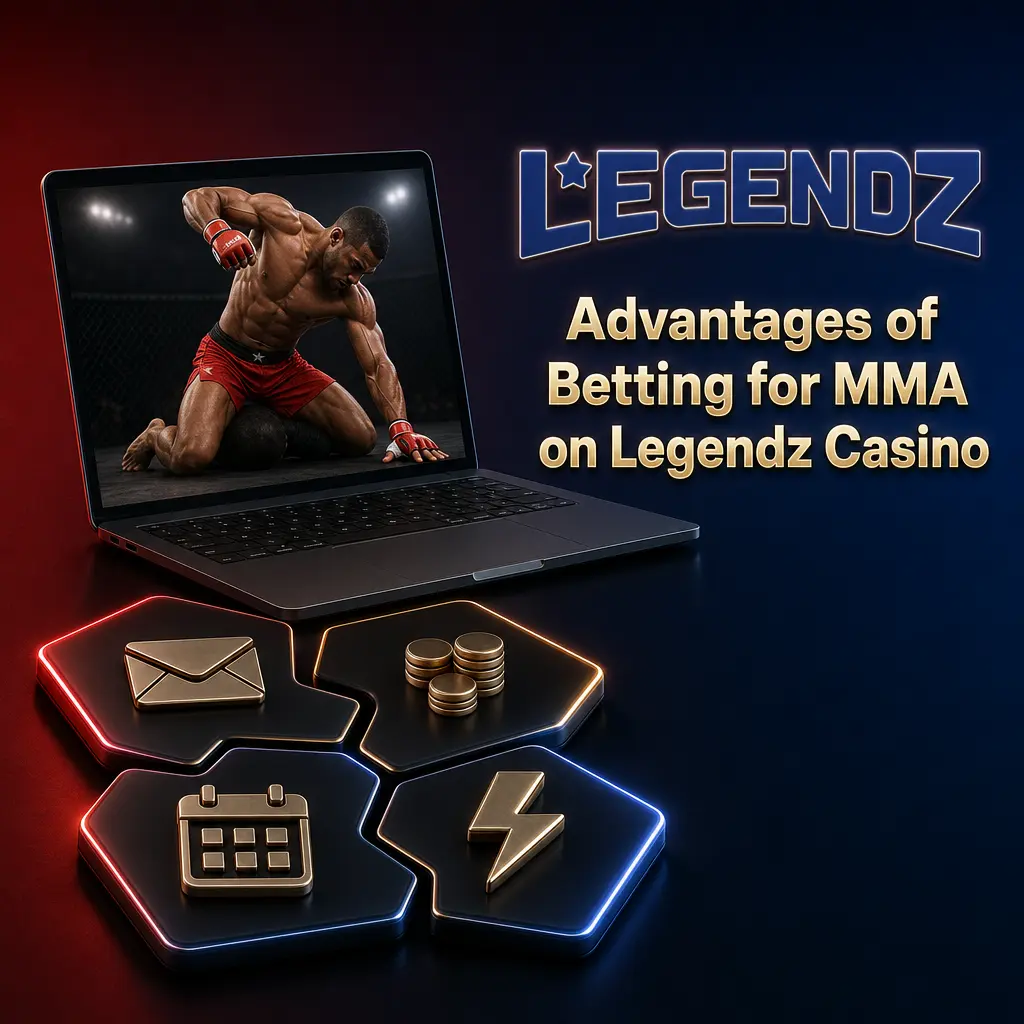 MMA betting odds screen on Legendz Casino