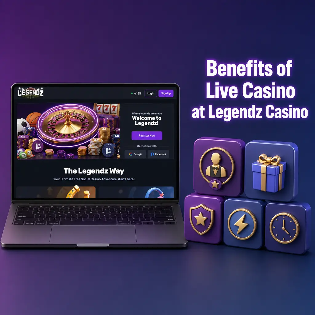Live dealer casino table at Legendz Casino