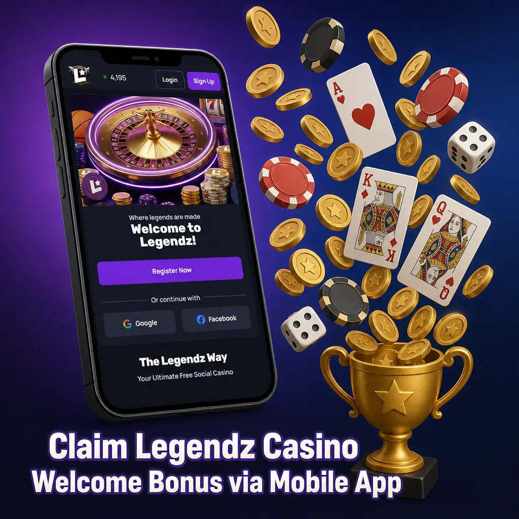 Legendz Casino mobile app welcome bonus