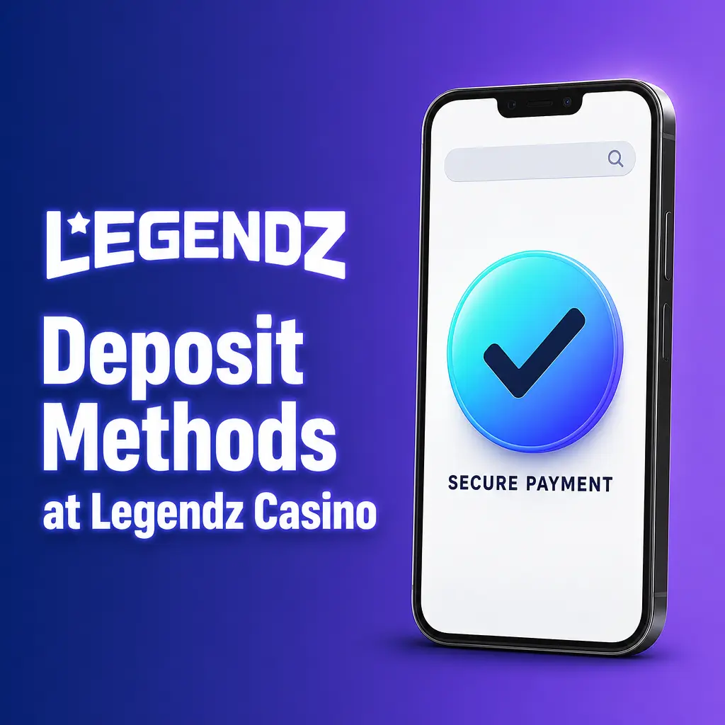 Legendz Casino deposit screen with payment options