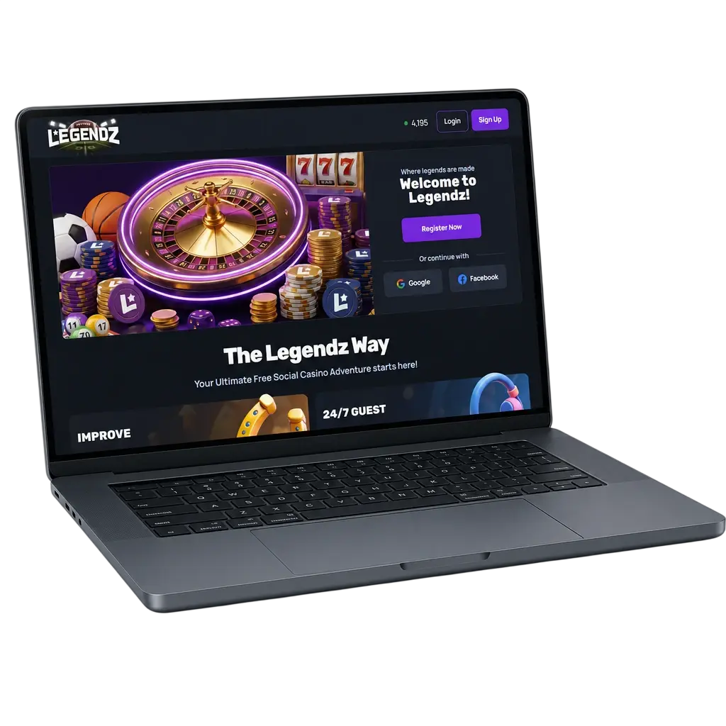 Legendz Casino sports betting and live casino lobby