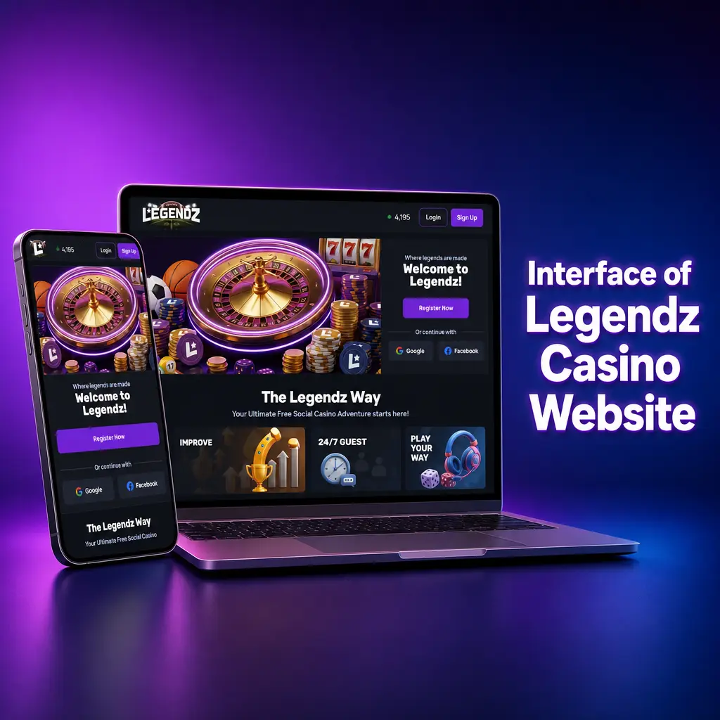 Legendz Casino website interface