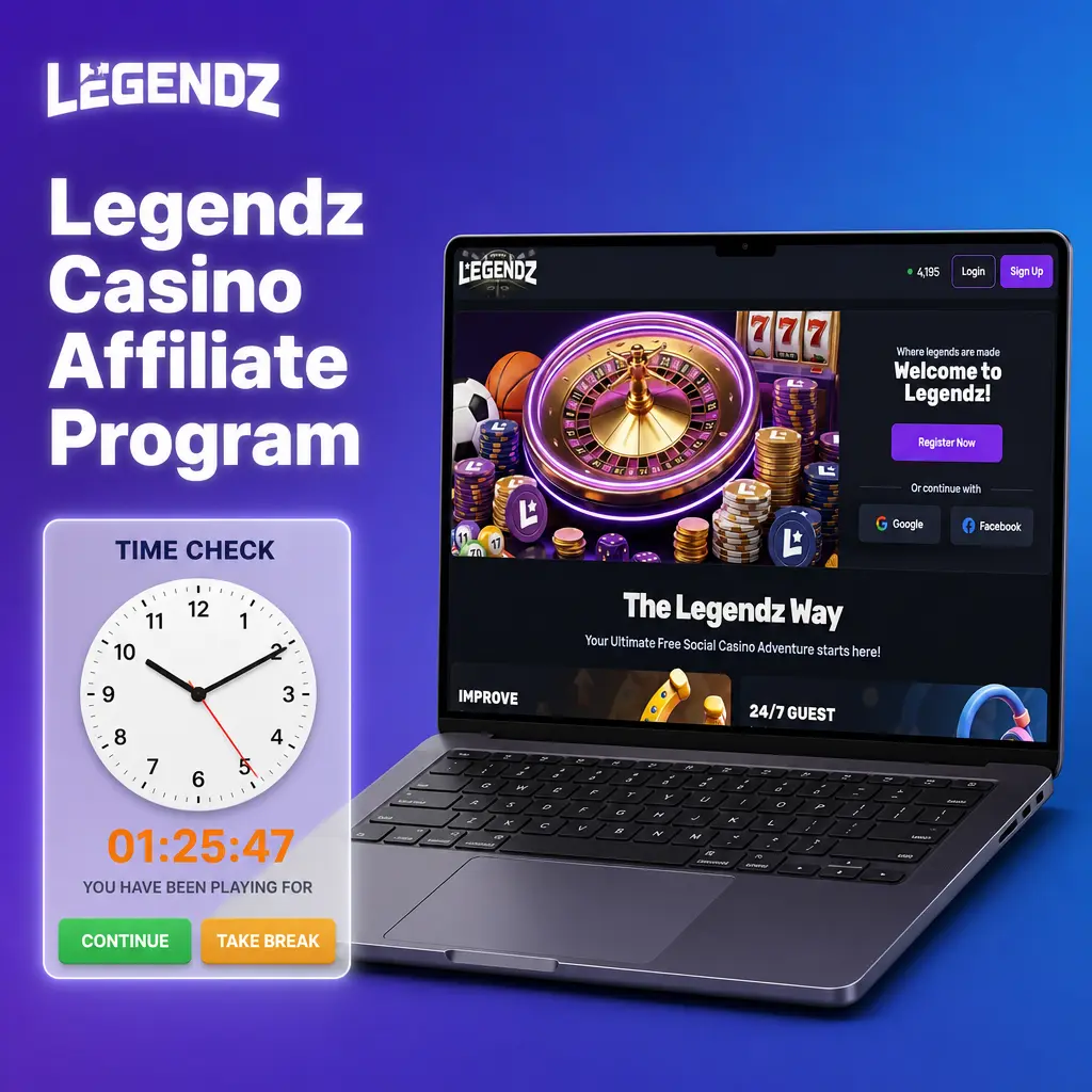 Legendz Casino affiliate dashboard and banners