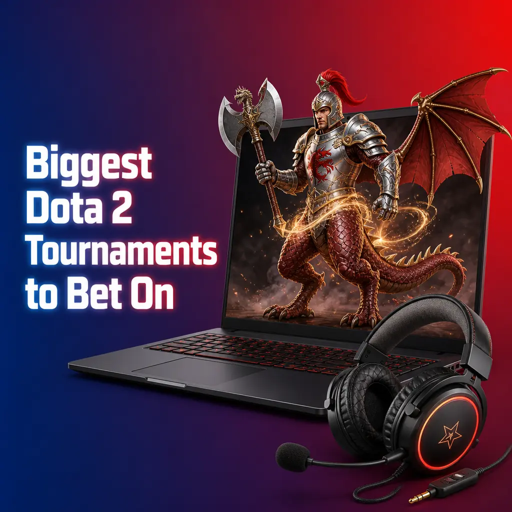 Dota 2 tournament arena with esports betting markets