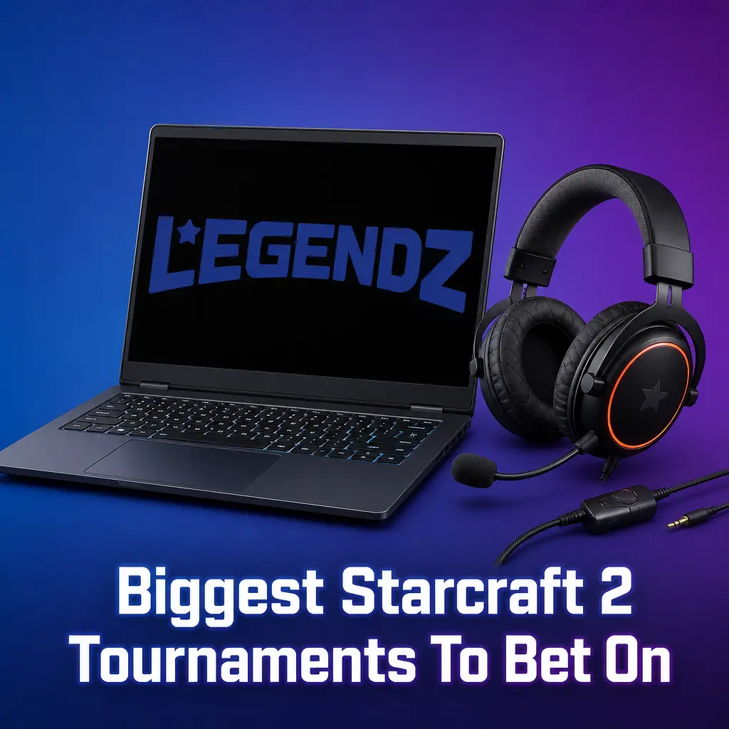 StarCraft II esports tournament arena with players competing on stage