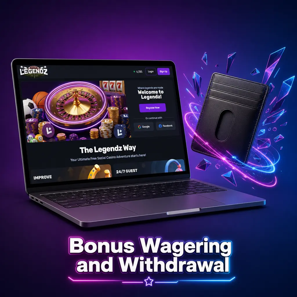 Bonus wagering and withdrawal process at Legendz Casino