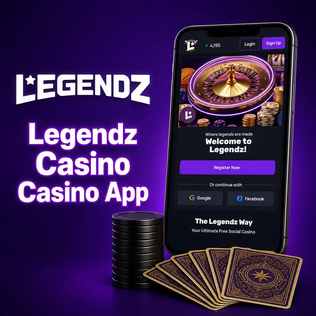 Legendz Casino app casino lobby screen