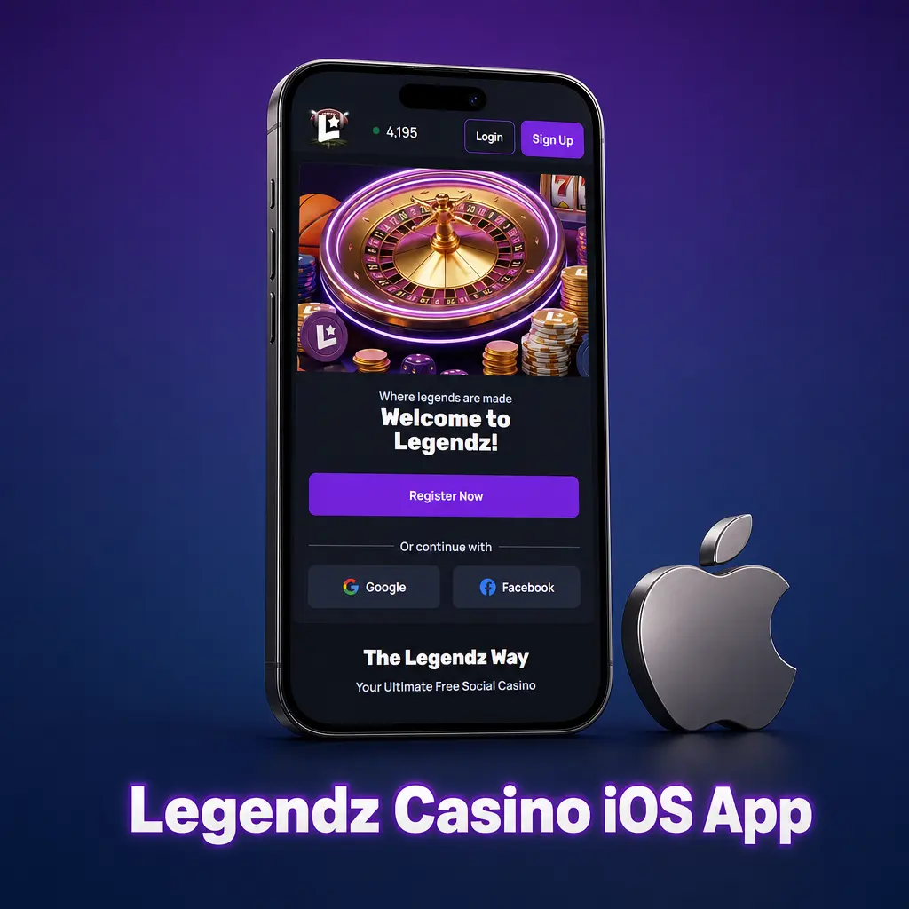 Legendz Casino iOS app running on iPhone and iPad