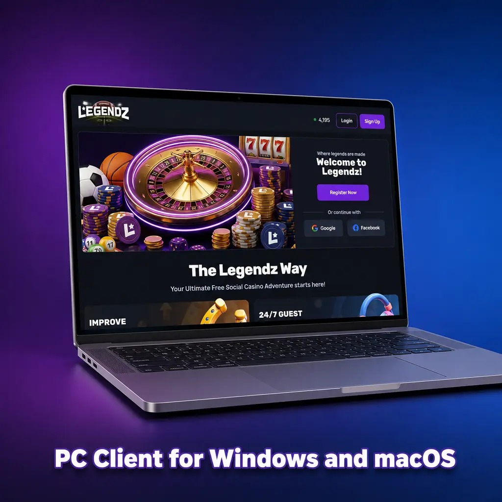 Legendz Casino desktop browser interface