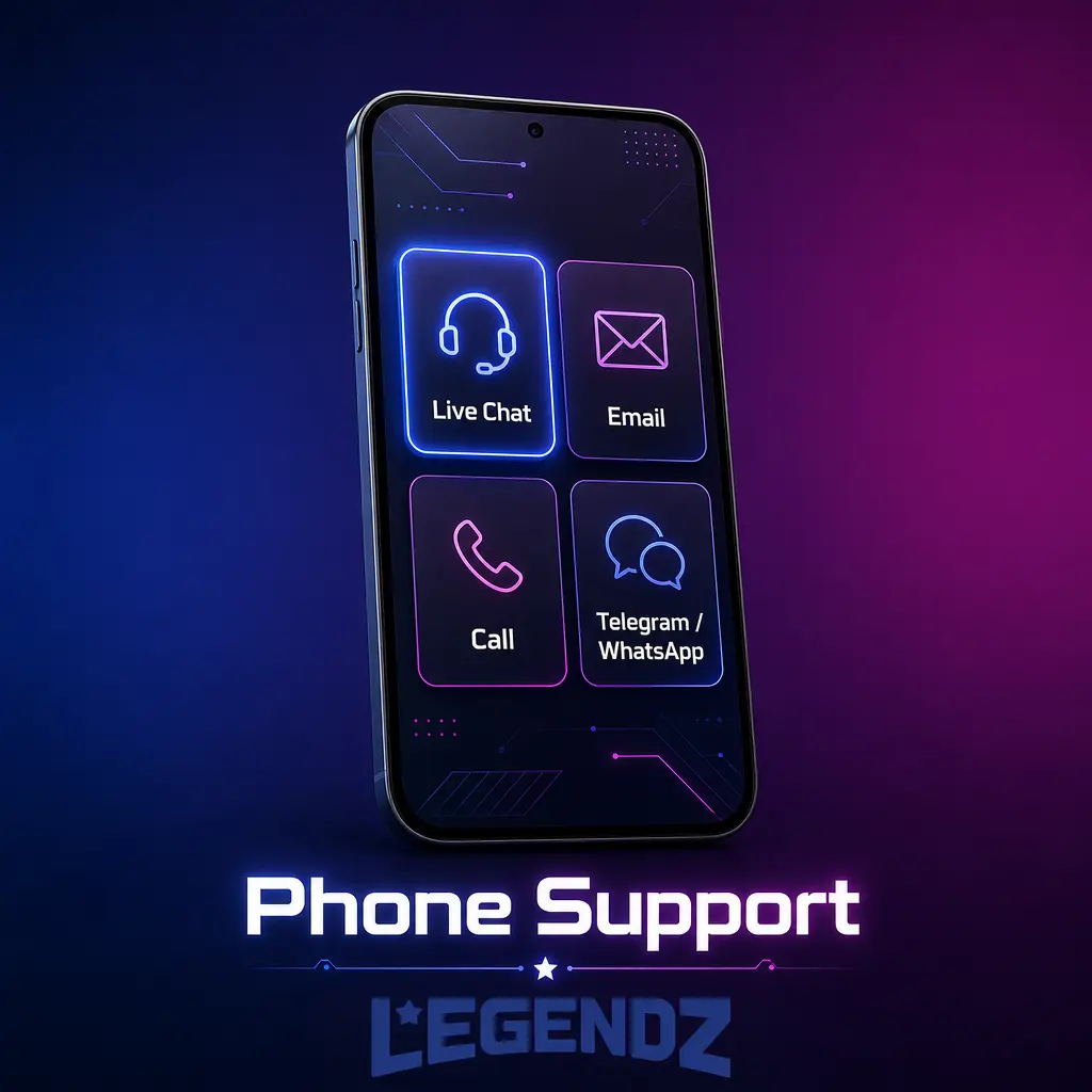 Legendz Casino phone support agent assisting a caller