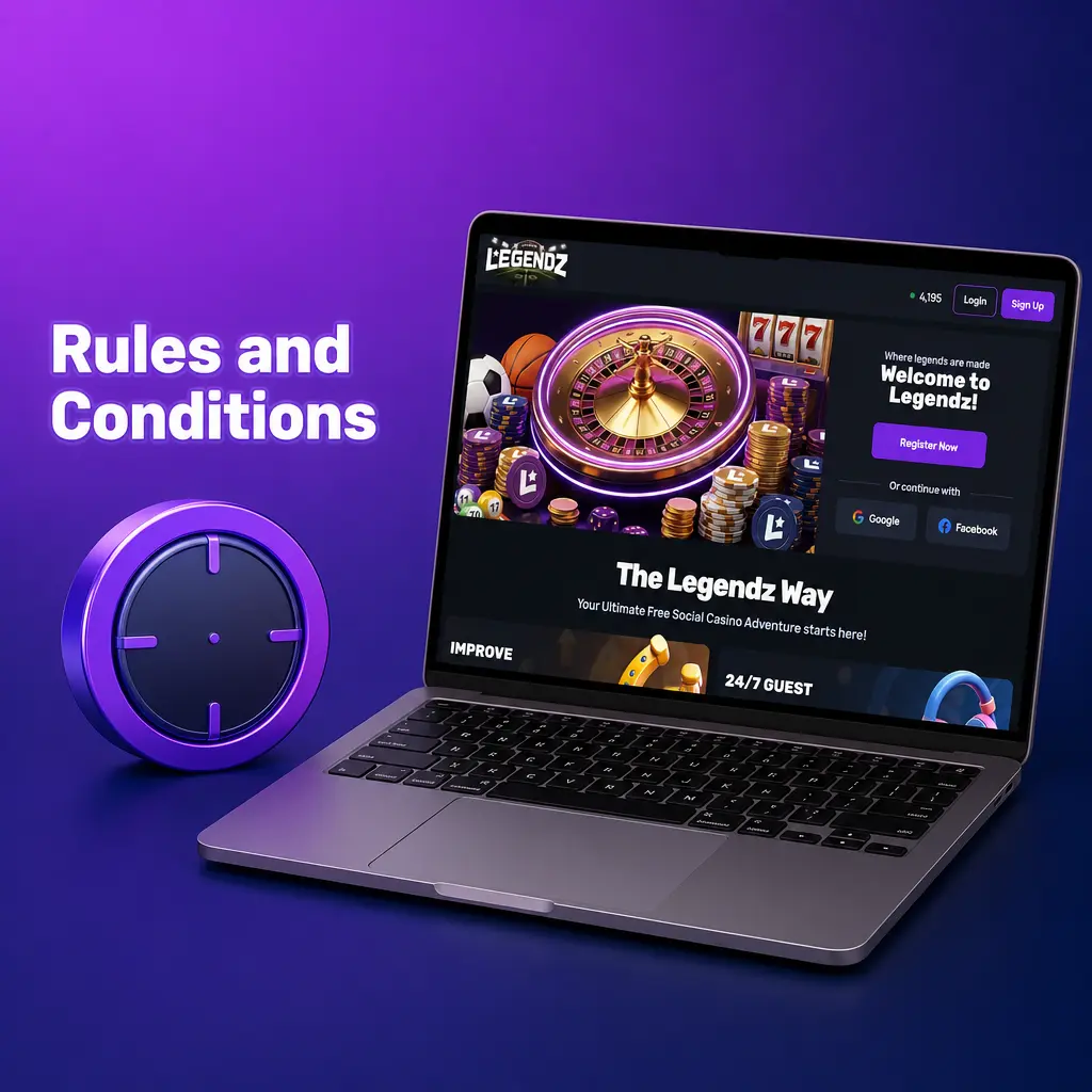 Legendz Casino sweepstakes rules and conditions overview