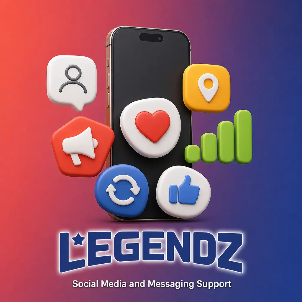 Legendz Casino social media and messaging channels