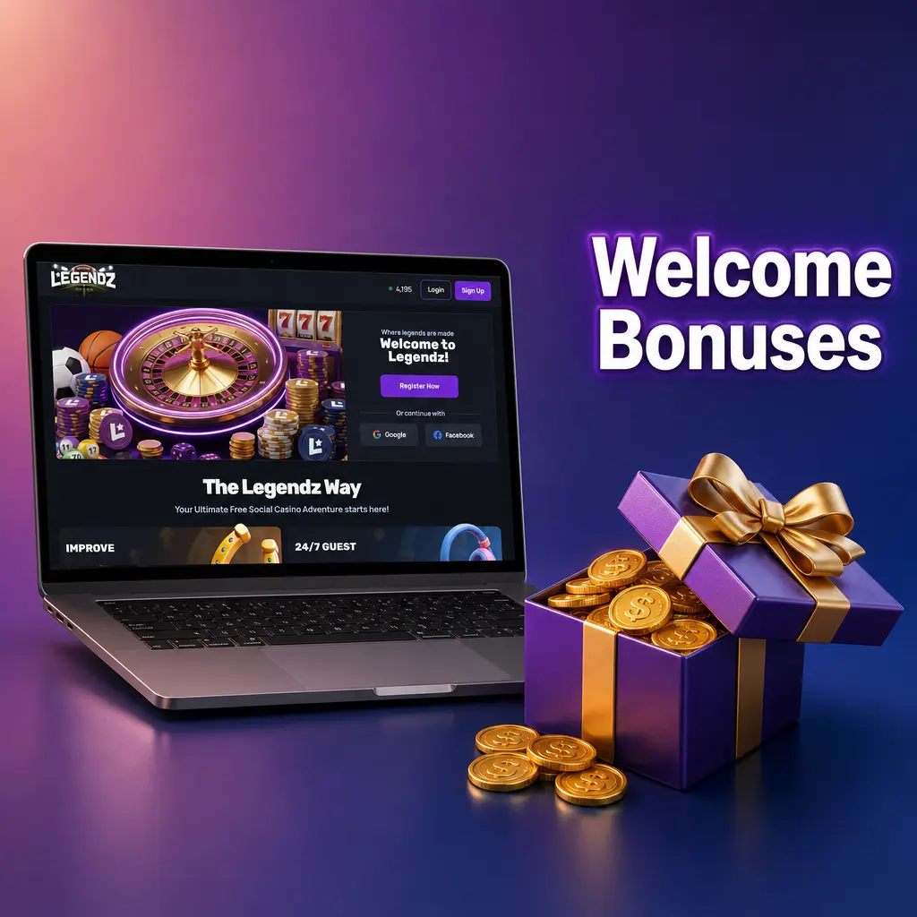 New player welcome bonus coins at Legendz Casino