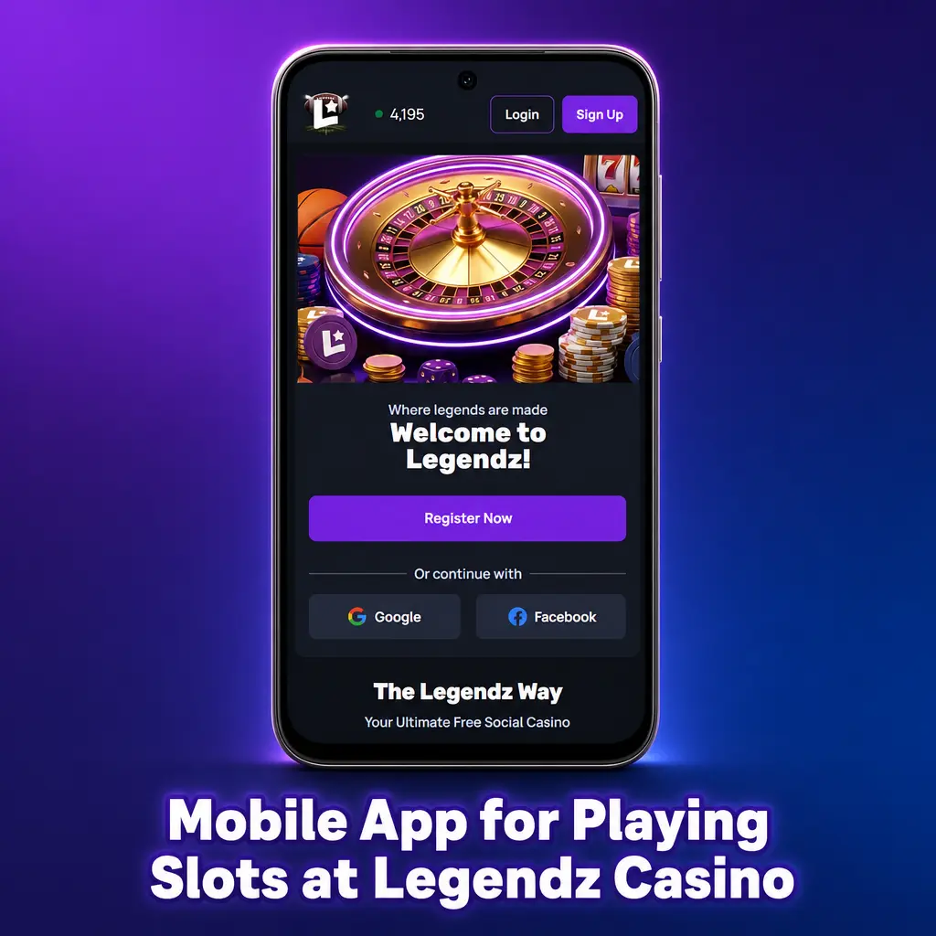 Legendz Casino mobile app slots interface