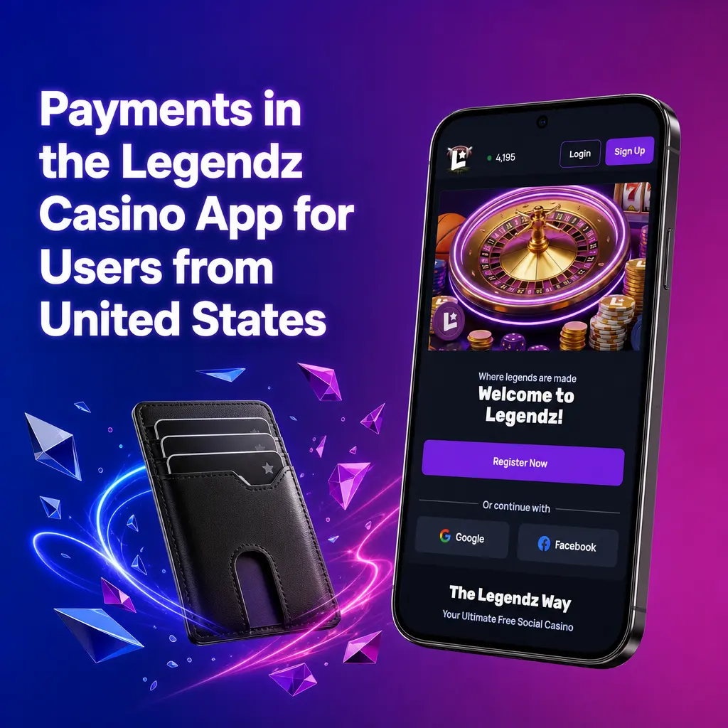 Payment methods available in the Legendz Casino App
