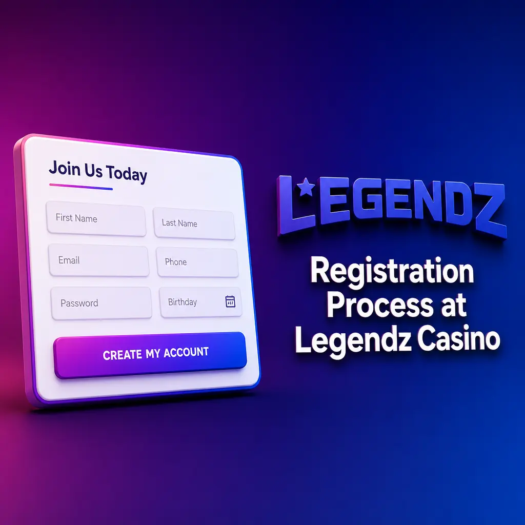 Registration form for Legendz Casino