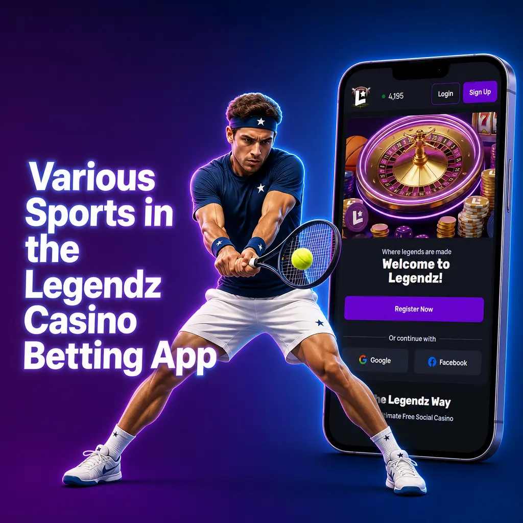 Sports betting markets in the Legendz Casino app