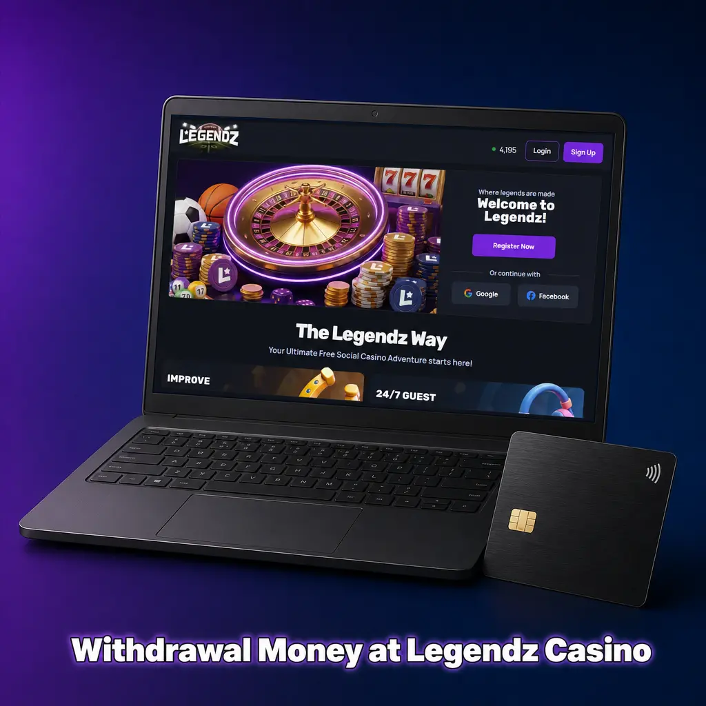 Player withdrawing funds from Legendz Casino account